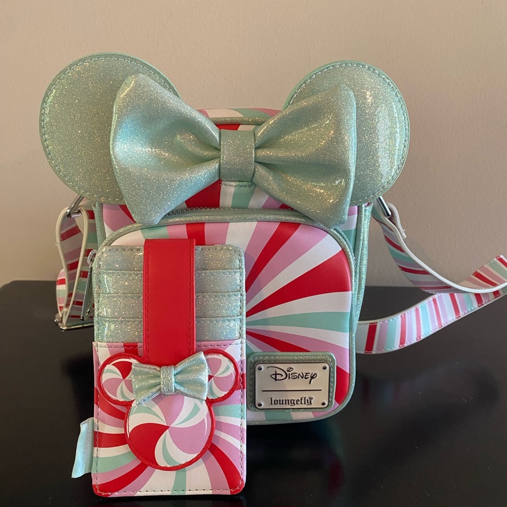 Loungefly Disney Peppermint Crossbody Bag - Red, Green, White